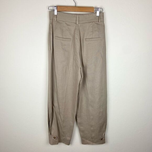 Massimo Dutti Wide-Leg Trousers - Tan - Picture 6 of 8